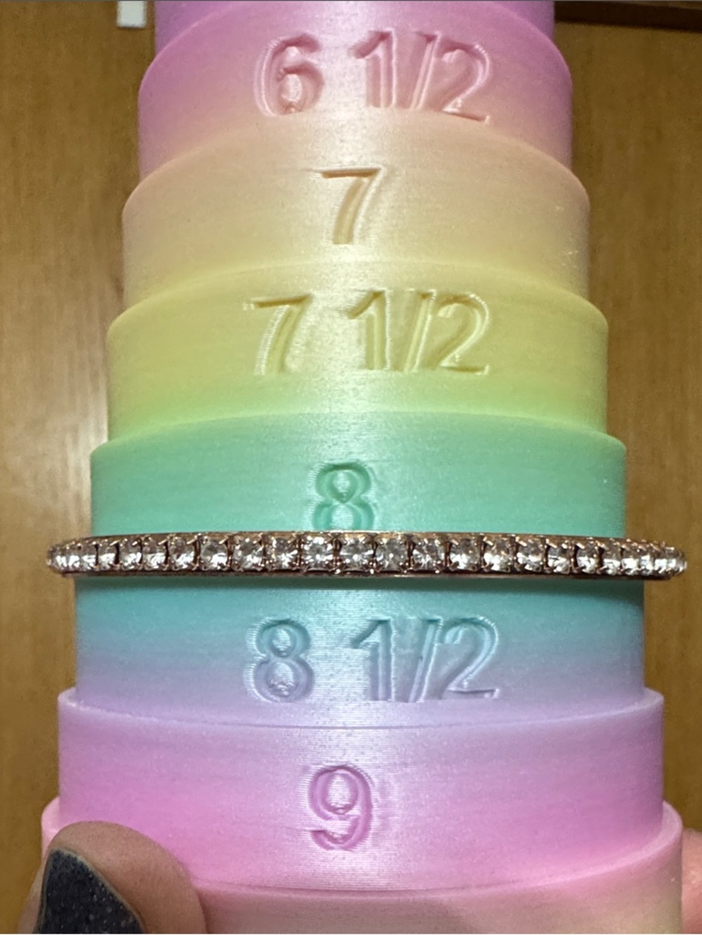 Rhinestone bangle Bracelet in Rose Gold Tone